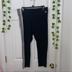 pink VS yoga pants with sequence